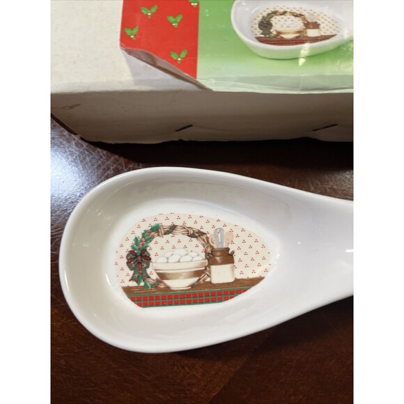 1988 House of Lloyd Christmas is Homemade Spoon Rest Ceramic Vintage - Picture 2 of 4